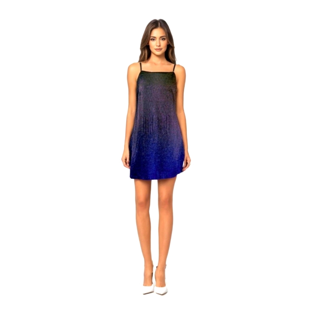 NWT Vylette Glitter Knit Slip Dress Large